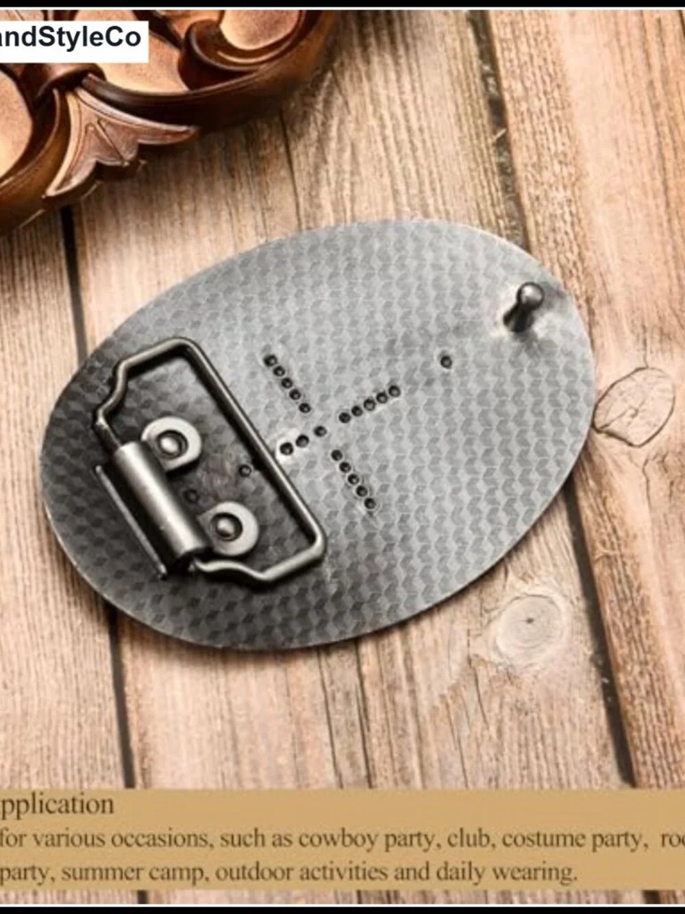 Vintage Floral Engraved Belt Buckle for Men Women Western Cowboy Oval Design